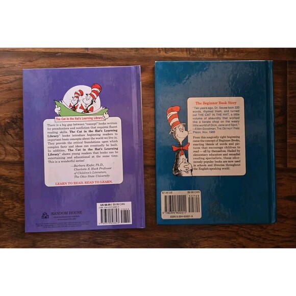 Dr. Seuss Book Lot Of 2 Miles & Miles Of Reptiles (1st Ed'09) The Cat In The Hat - Picture 2 of 7